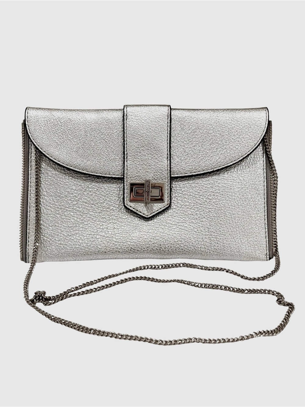 Henri Bendel Rivington 2-in-1 Leather Tote Metallic Silver NWOT - Picture 4 of 15